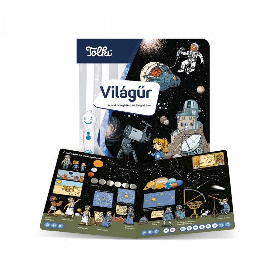 Tolki interaktív könyv -Világűr carte interactivă în limba maghiară