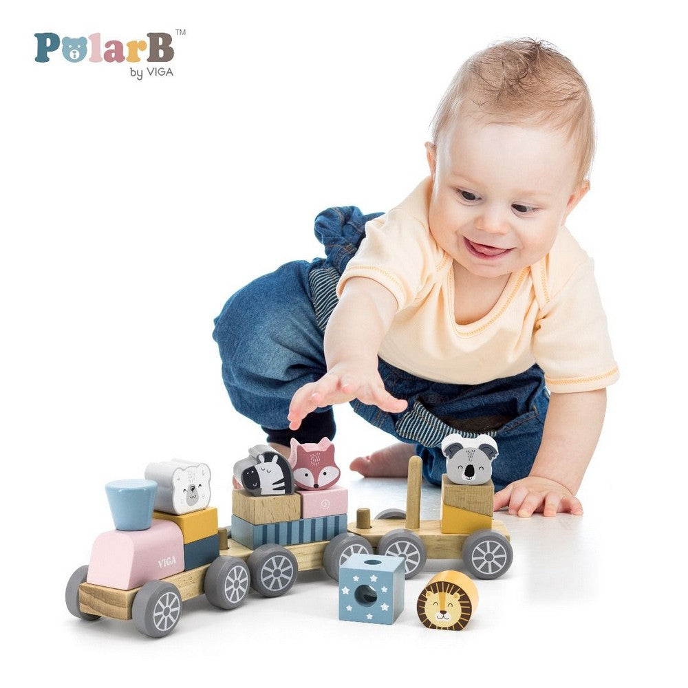 Viga PolarB - Tren modular din lemn
