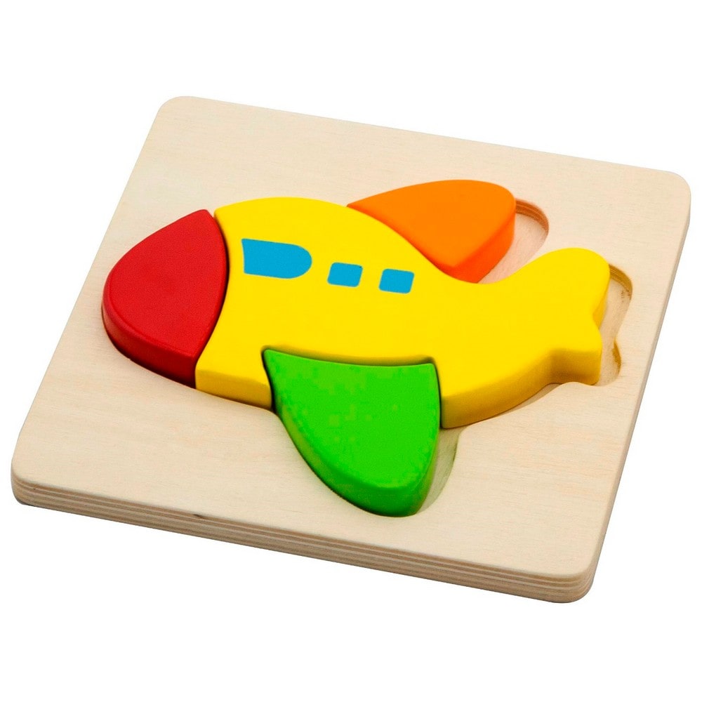Puzzle din lemn 4 piese - Avion, Viga